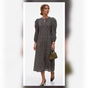 $288 Buru Printed Long Dress Size medium